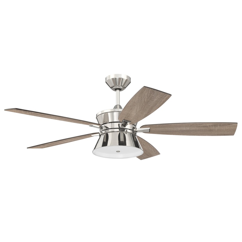 Craftmade DMK52PLN5 Dominick 52″Ceiling Fan Polished Nickel