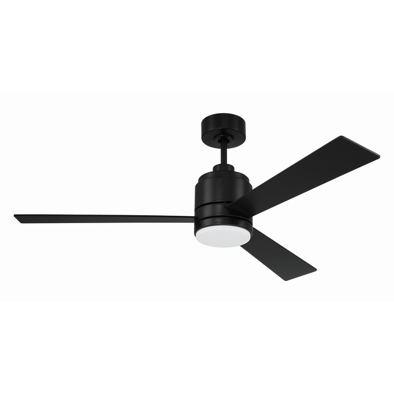 Craftmade MCY52FB3 McCoy 3 Blade 52″Ceiling Fan Flat Black