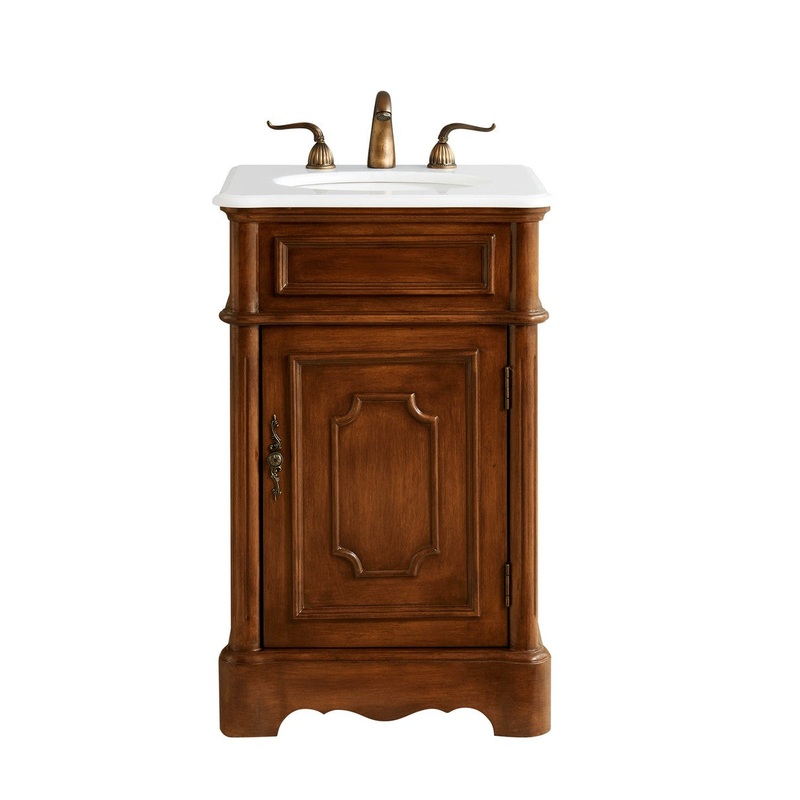 Elegant Lighting VF30421TK-VW Retro Single Bathroom Vanity Teak