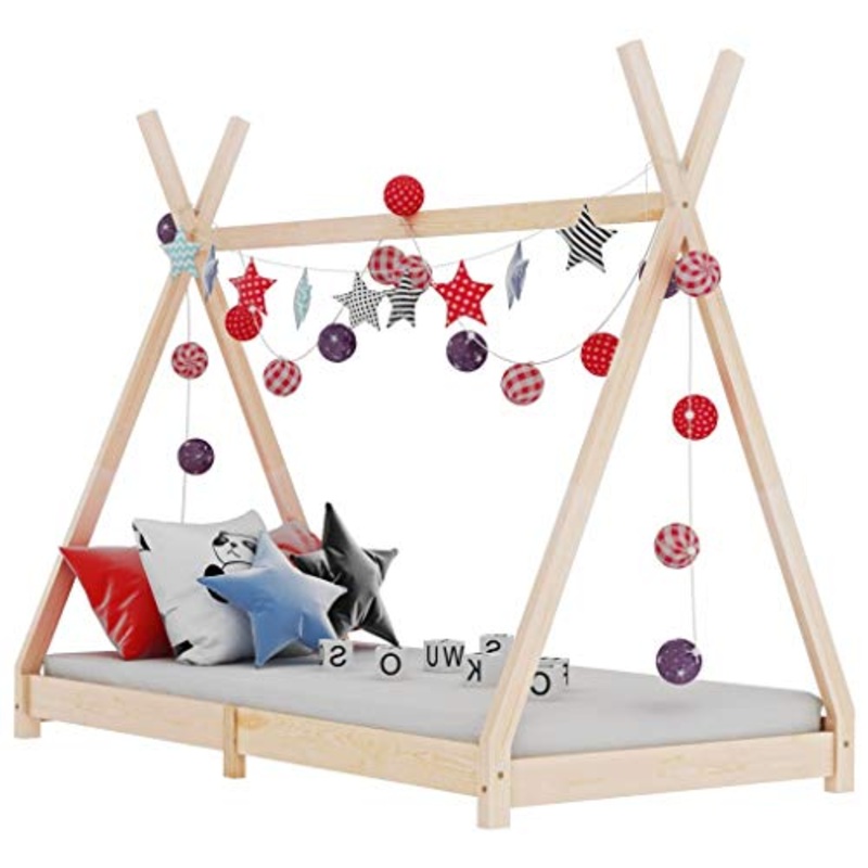 FAMIROSA Giroletto per Bambini in Legno Massello di Pino 90×200 cm-3357