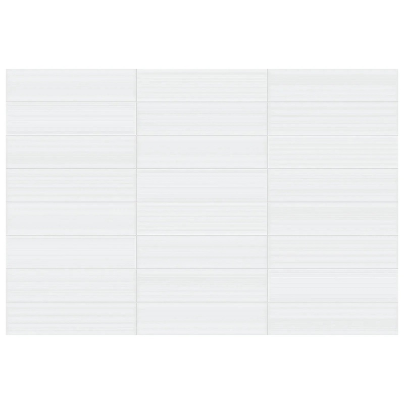 Geometra 3″ x 12″ Divide Powder Glossy Ceramic Wall Tile 3″ x 12″