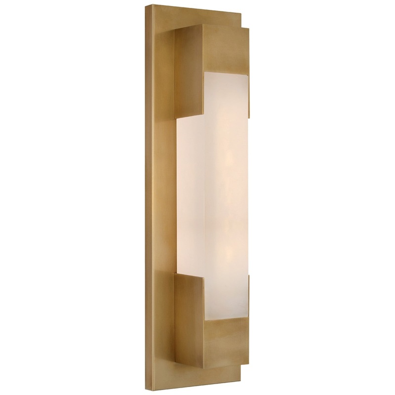 LED Bath Light from the Covet Collection in Antique Burnished Brass Finish by Visual Comfort Signature