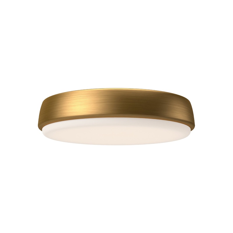 LED Flush Mount from the Laval Collection in Aged Gold Finish by Alora