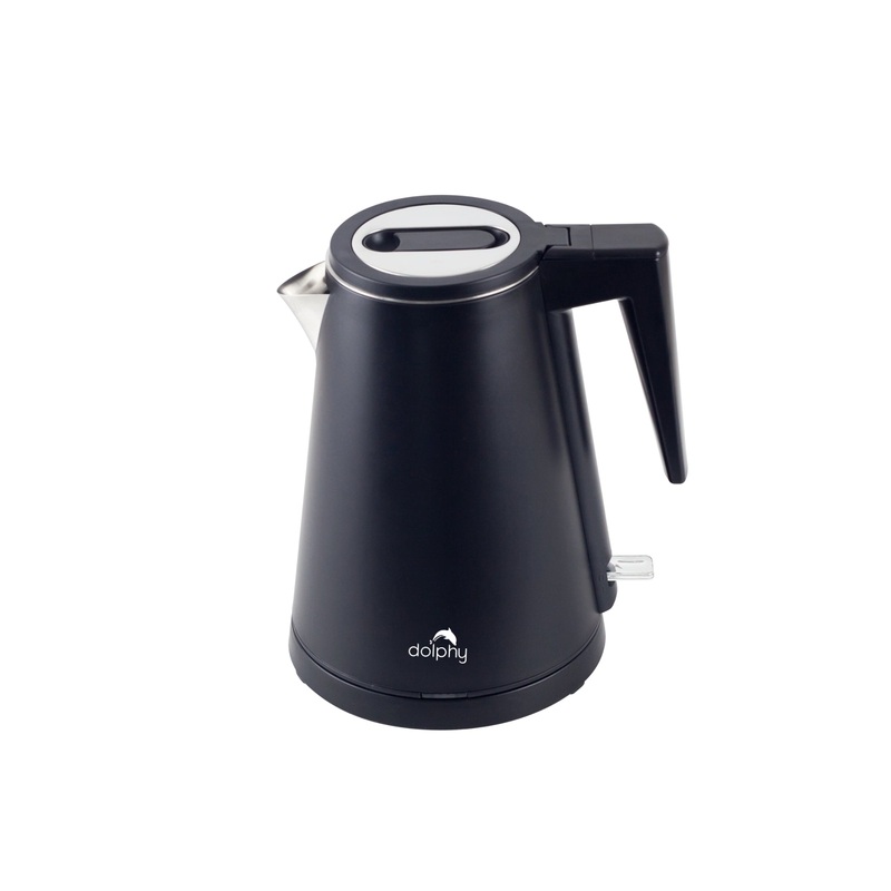 0.8L Stainless Steel Kettle – Black(Double Layer)