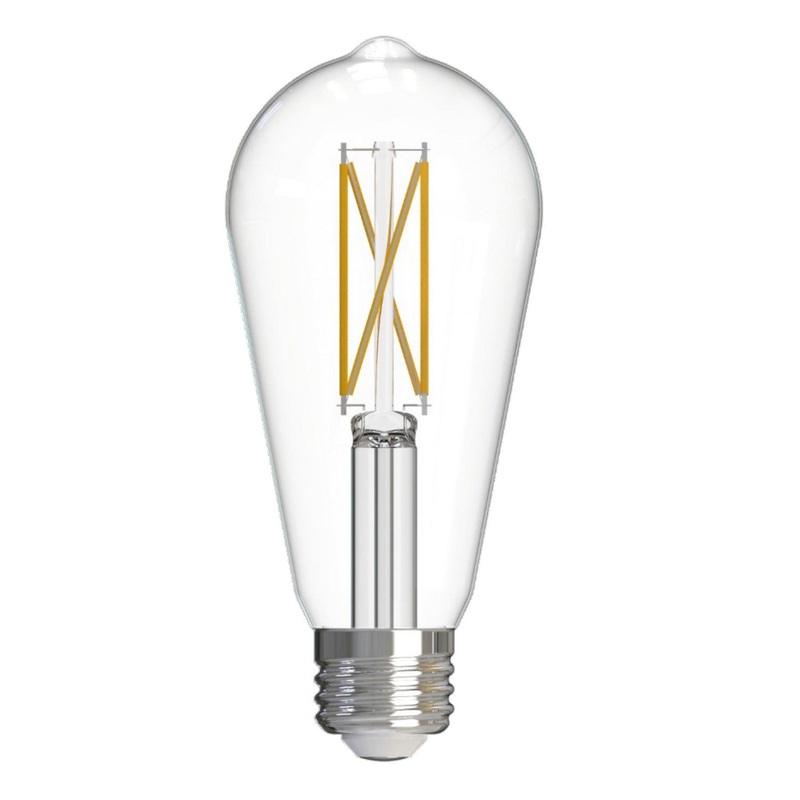 7.60Watt ST18 Clear, 800  Lumens, E26 base, 120 Volt Light Bulb by Bulbrite (Pack of 4)
