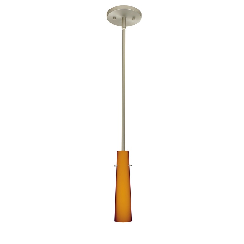 Besa 1TT-567480-HAL-SN Camino One Light Pendant Satin Nickel
