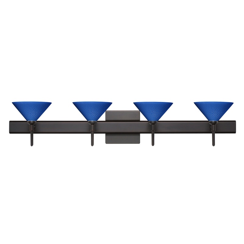 Besa 4SW-282484-BR-SQ Kona Four Light Wall Sconce Bronze (Discontinued)