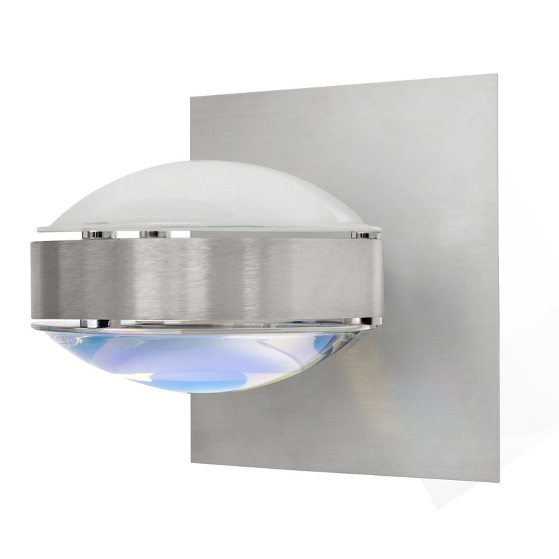 Besa OPTOS1W-FRWD-BA Optos One Light Wall Sconce Brushed Aluminum