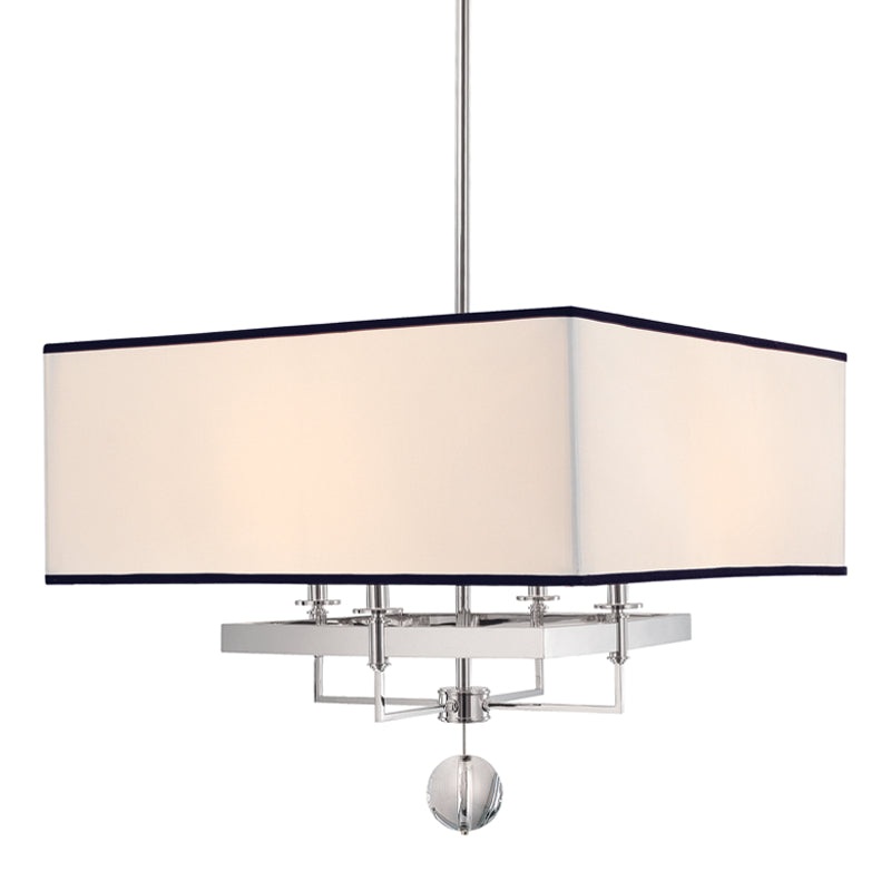 Four Light Chandelier from the Gresham Park Collection in Polished Nickel Finish by Hudson Valley