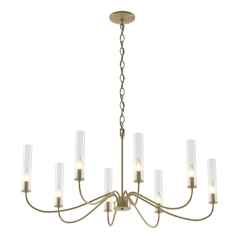 Grace 8-Arm Chandelier Modern Brass