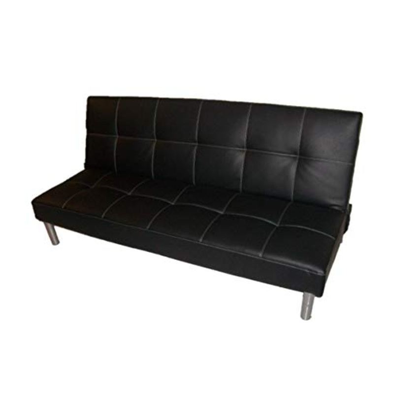 ITALFROM Divano Letto Sofa Bed Divani 3 Posti 178 X 79 X 84 Divanetti Divano Attesa Nero – cod.2835