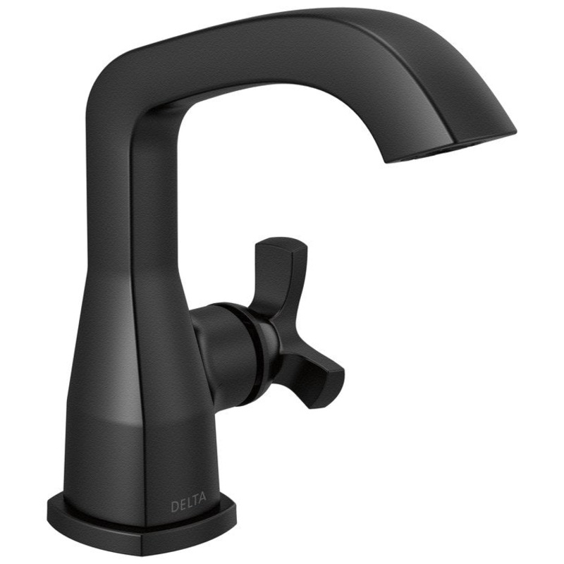 Lavatory Faucet Stryke 4 Inch Spread 1 Helo ADA WaterSense/CALGreen Matte Black 1.2 Gallons per Minute Deck Mount Less Pop-Up 1/3 Hole