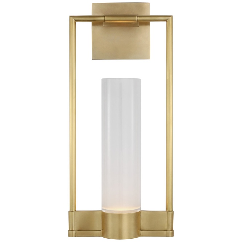 LED Wall Sconce from the Lucid Collection in Antique Brass Finish by Visual Comfort Signature