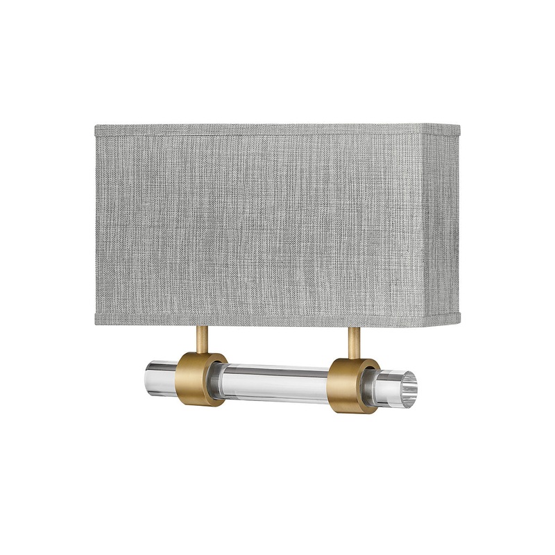 LED Wall Sconce from the Luster Heathered Gray Collection in Heritage Brass Finish by Hinkley