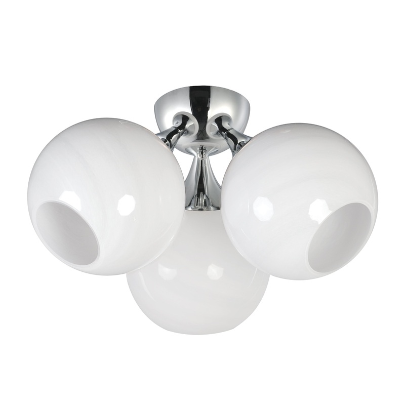 Neve 3-Light Semi Flush Polished Chrome