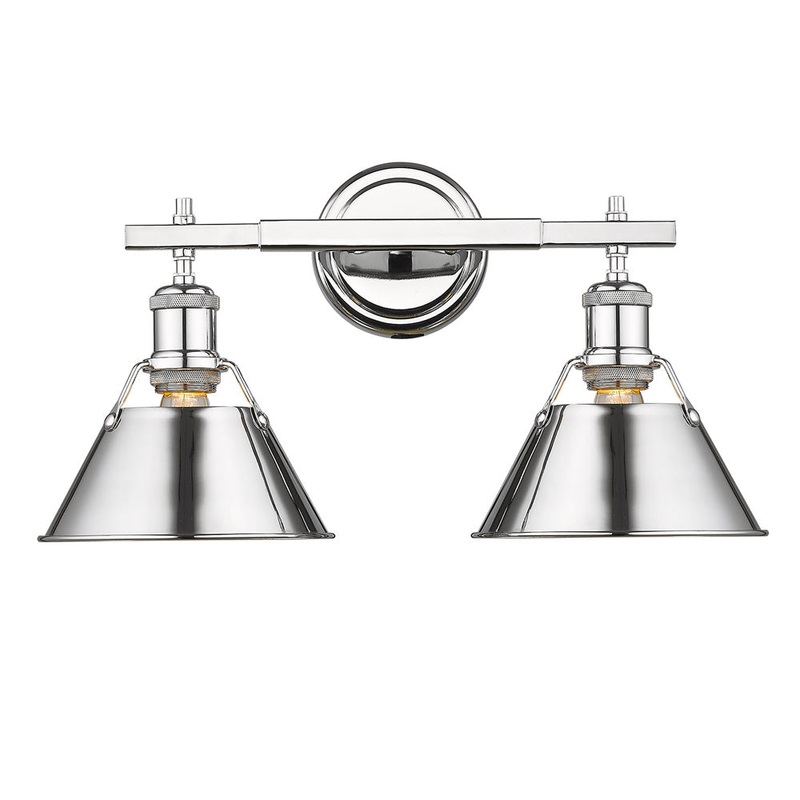 Orwell CH 2 Light Bath Vanity in Chrome with Chrome Shade