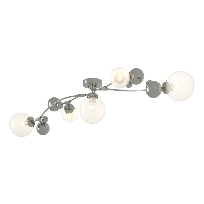 Sprig Semi-Flush Sterling Opaline Glass (WF)