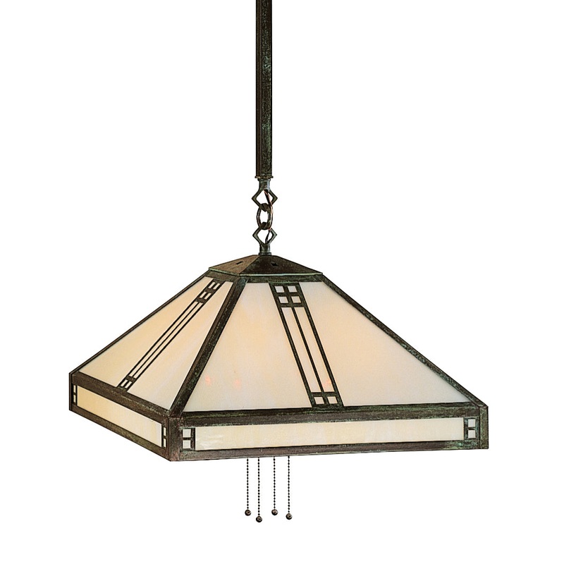 Arroyo PSH-18OF-VP Prairie Four Light Pendant Verdigris Patina