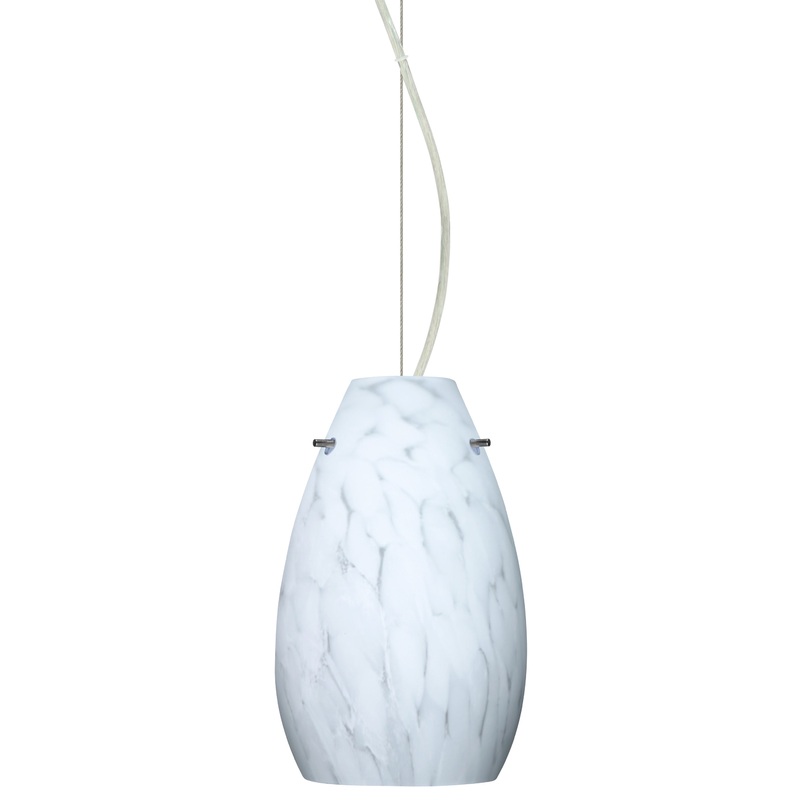 Besa 1KX-412619-SN Pera One Light Pendant Satin Nickel
