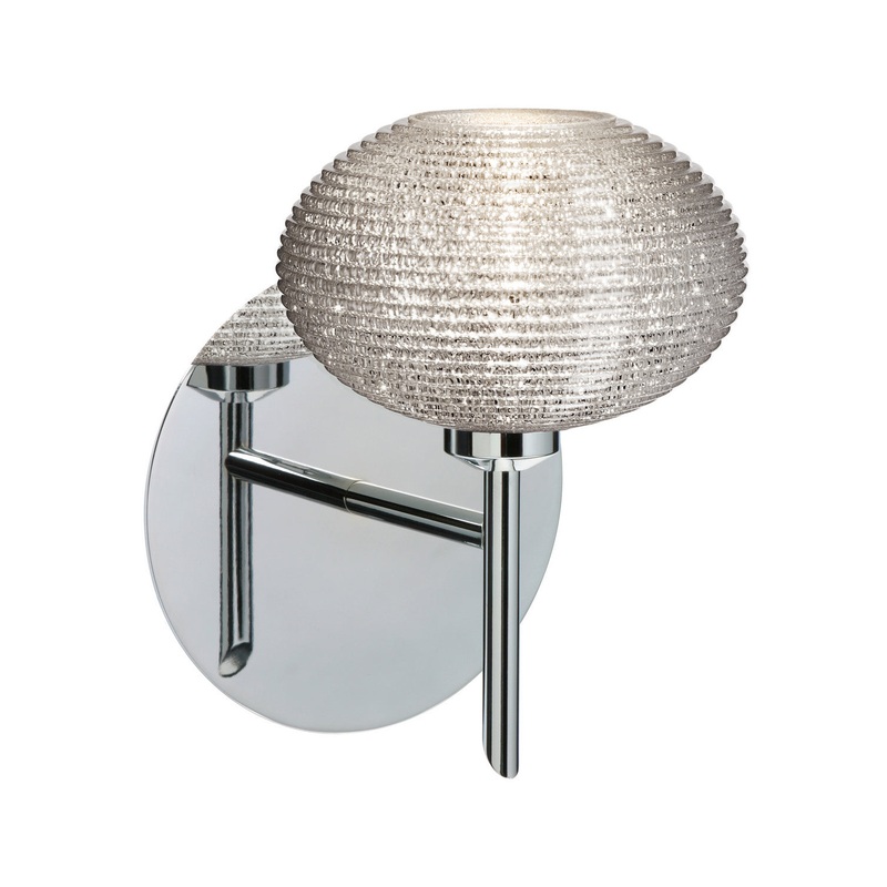 Besa 1SW-5612GL-CR Lasso One Light Wall Sconce Chrome