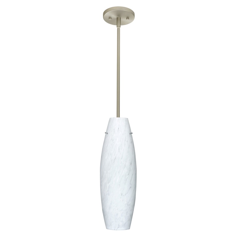 Besa 1TT-412719-SN Tara One Light Pendant Satin Nickel