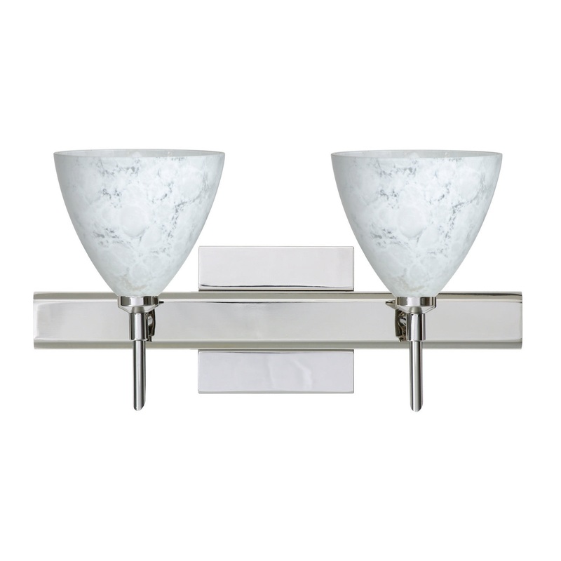Besa 2SW-177919-CR-SQ Mia Two Light Wall Sconce Chrome (Discontinued)