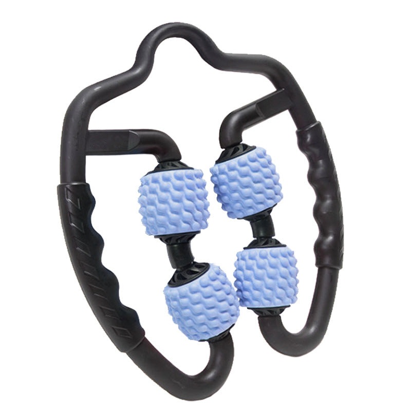 Blue Set of 2 Foam Roller Ring Leg Massagers – Muscle Relief & Circulation Tool