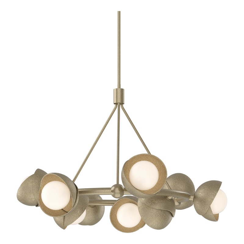 Brooklyn 9-Light Double Shade Ring Pendant Soft Gold Soft Gold
