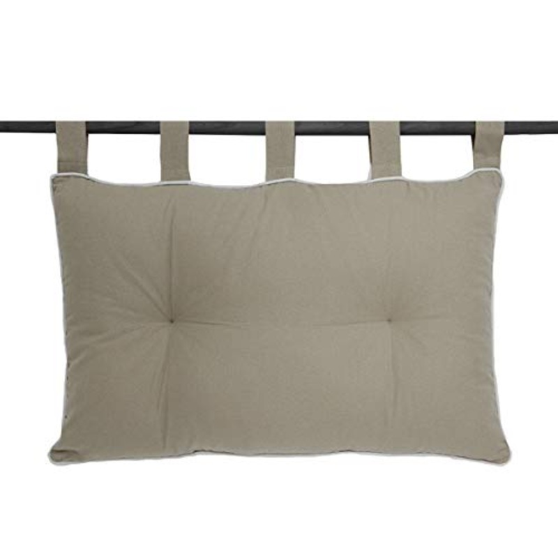 Caritex Cuscino per Testata Letto Duo con Bottoni e Bordino 45×70 cm S810 Ecru