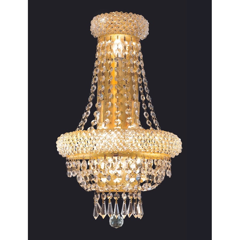 Four Light Wall Sconce from the Primo Collection in Gold Finish by Elegant Lighting