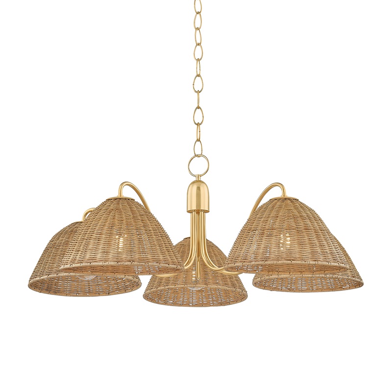 Katniss Chandelier Aged Brass