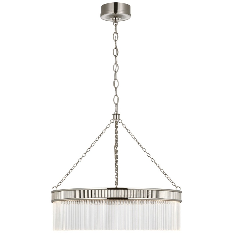LED Chandelier from the Menil Collection in Polished Nickel Finish by Visual Comfort Signature
