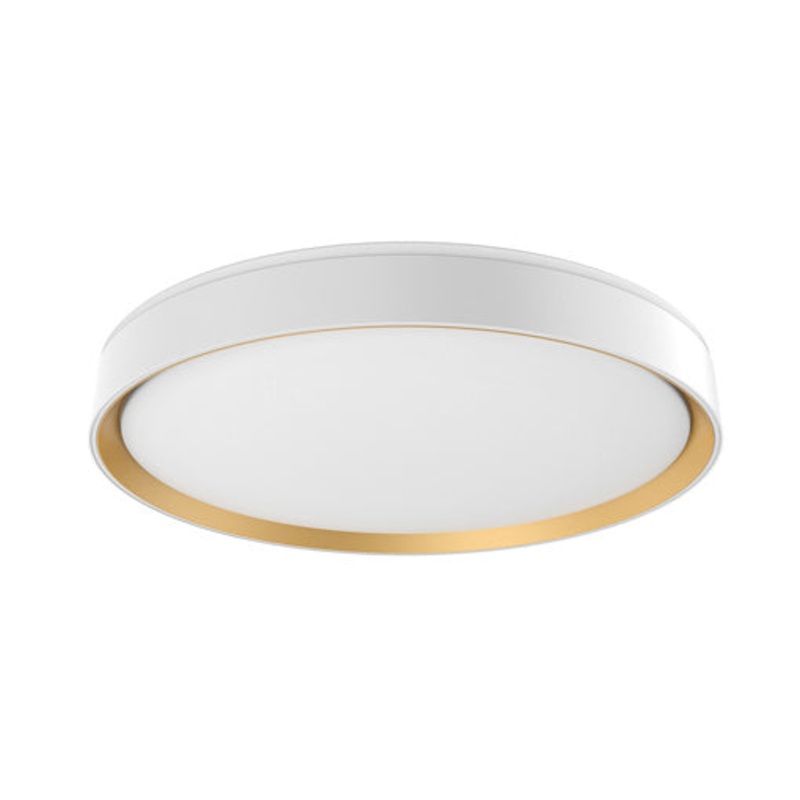 LED Flush Mount from the Essex Collection in White/Gold Finish by Kuzco Lighting