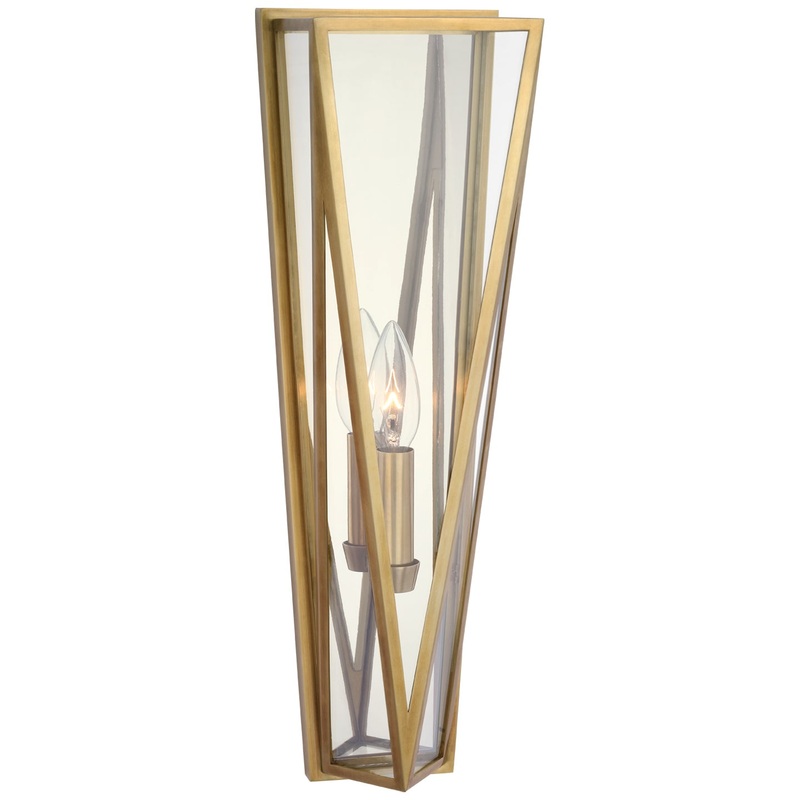 LED Wall Sconce from the Lorino Collection in Hand-Rubbed Antique Brass Finish by Visual Comfort Signature