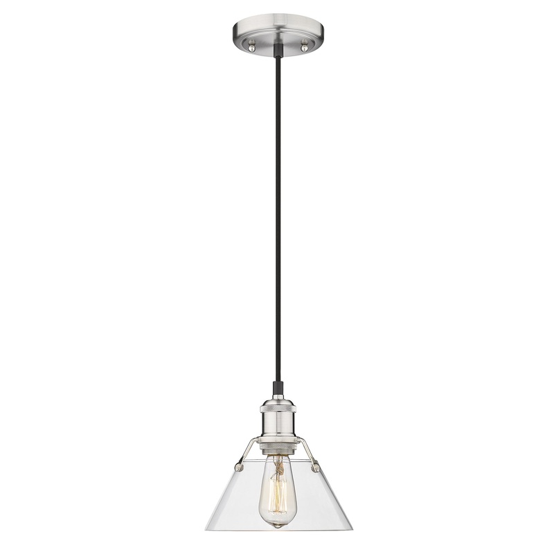 Orwell PW Small Pendant in Pewter with Clear Glass Shade