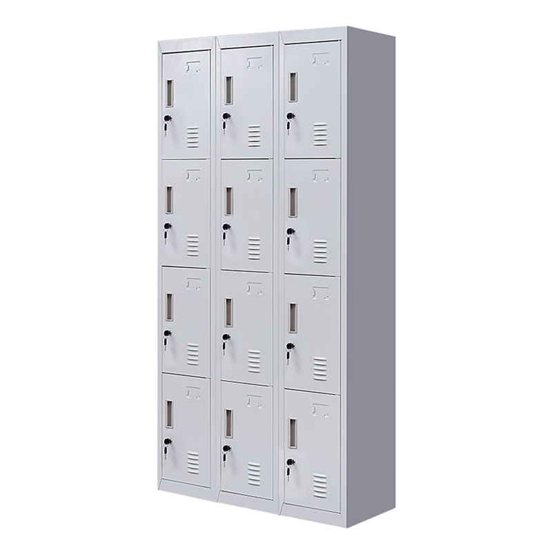 12-Door Locker for Office Gym Shed School Home Storage – Standard Lock with Keys