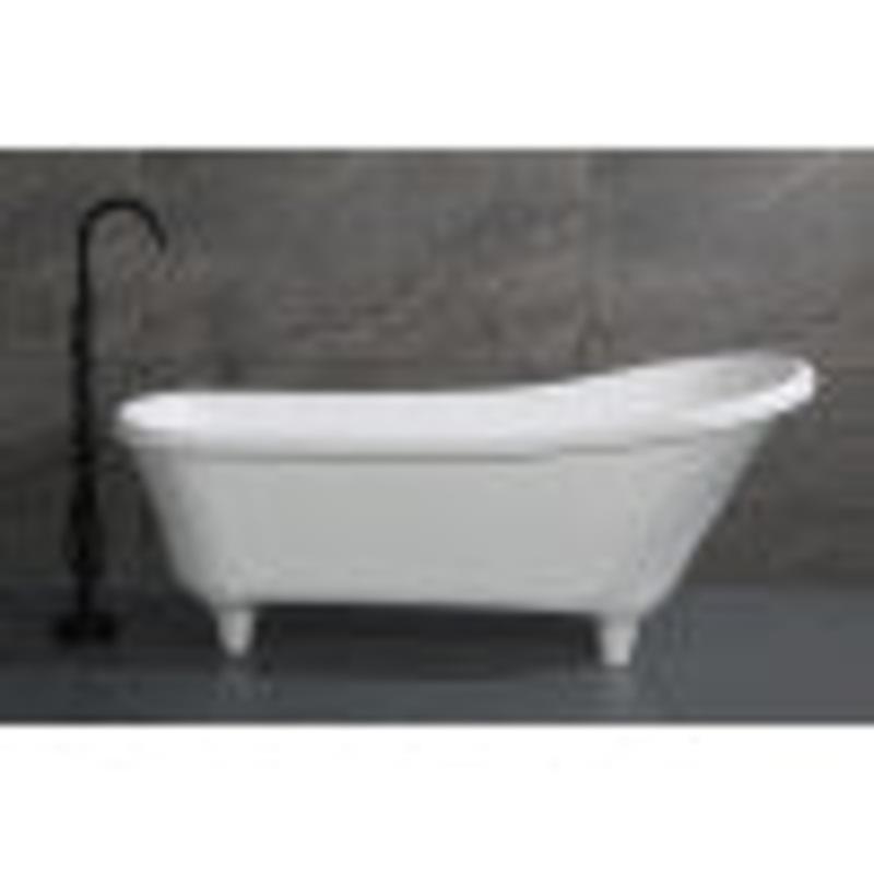 67″ White Matte Clawfoot Solid Surface Resin Bathtub