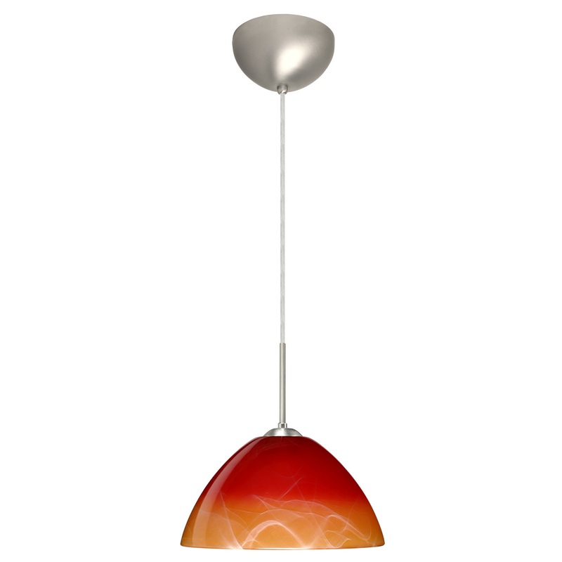 Besa 1JC-4201SL-LED-SN Tessa One Light Pendant Satin Nickel