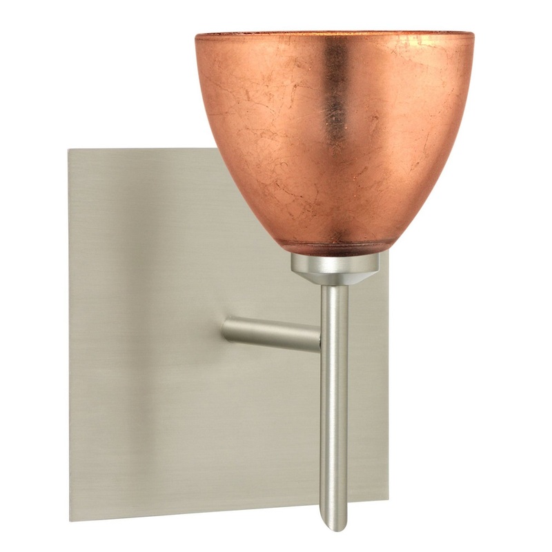 Besa 1SW-1758CF-SN-SQ Divi One Light Wall Sconce Satin Nickel