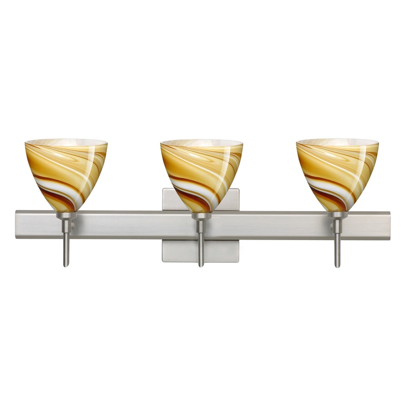 Besa 3SW-1779HN-SN-SQ Mia Three Light Wall Sconce Satin Nickel