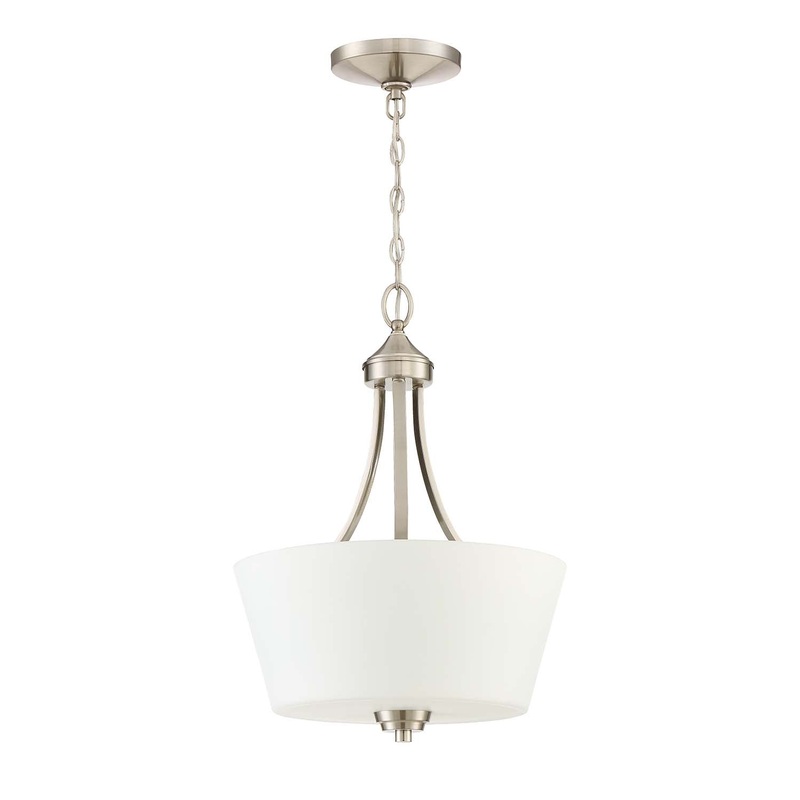 Craftmade 41943-BNK Grace Three Light Inverted Pendant Brushed Polished Nickel (Discontinued)