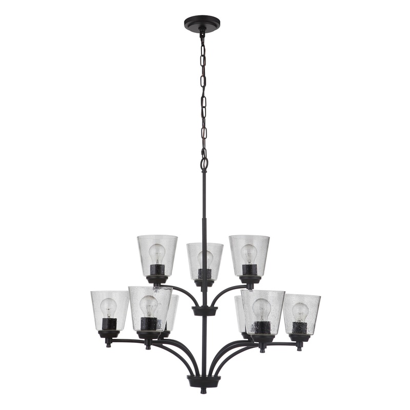Craftmade 50229-FB Tyler Nine Light Chandelier Flat Black (Discontinued)