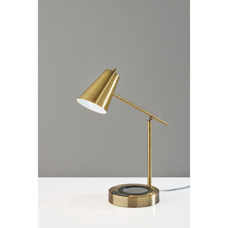 Cup Warming Desk Lamp Antique Brass
