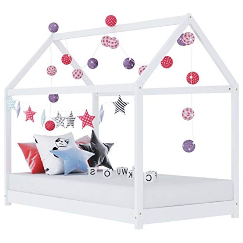 FAMIROSA Giroletto per Bambini Bianco in Massello di Pino 70×140 cm-3349