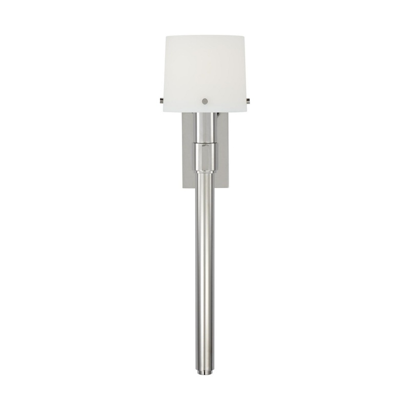 One Light Wall Sconce from the Palma Collection in Polished Nickel Finish by Visual Comfort Studio