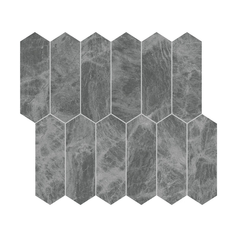 2″ x 6″ Gemma Mystique Picket Brushed Marble Mosaic 1 Sheet = .87 Sqft 2″ x 6″