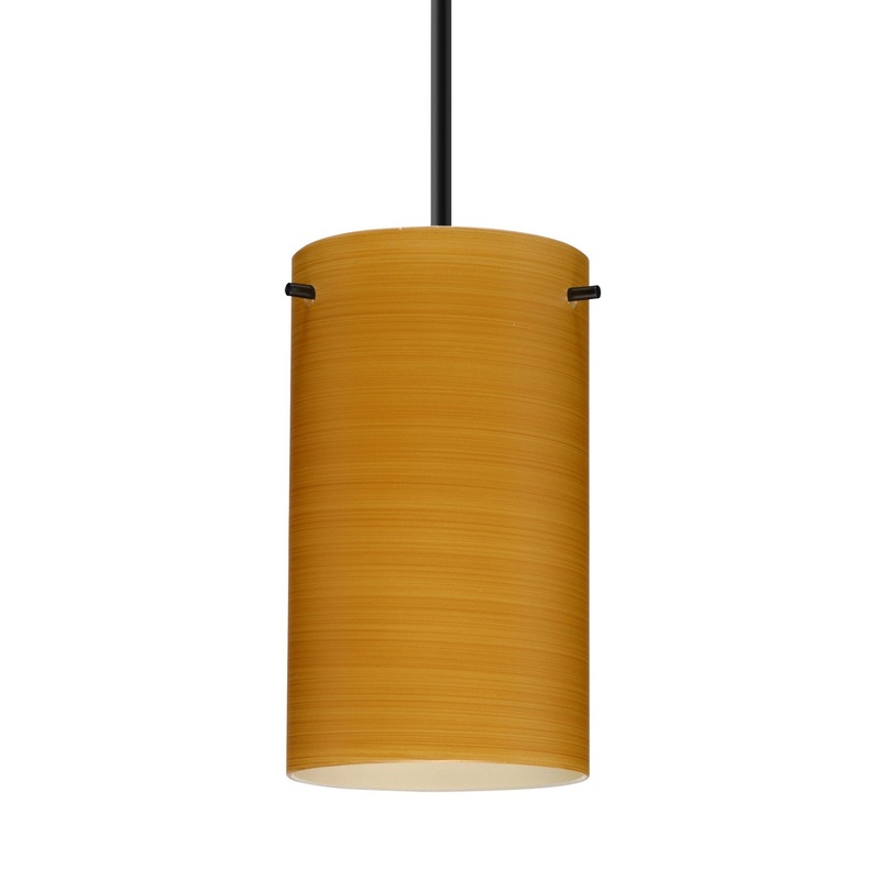 Besa 1BT-4404OK-BK Besa Stilo 7 Pendant One Light Pendant Black