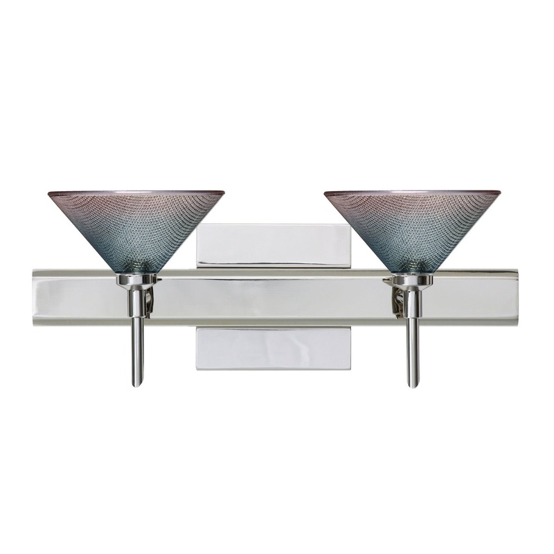 Besa 2SW-117691-CR-SQ Kona Two Light Wall Sconce Chrome (Discontinued)