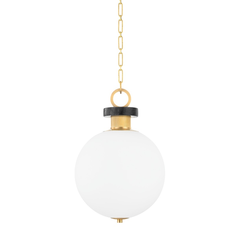 Corbett Lighting 395-13-VB Haru One Light Pendant Vintage Brass
