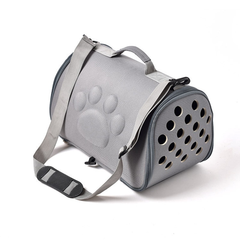 Grey Stylish EVA Pet Carrier Bag – Lightweight Portable & Breathable Travel Crate for Small Dogs & Cats